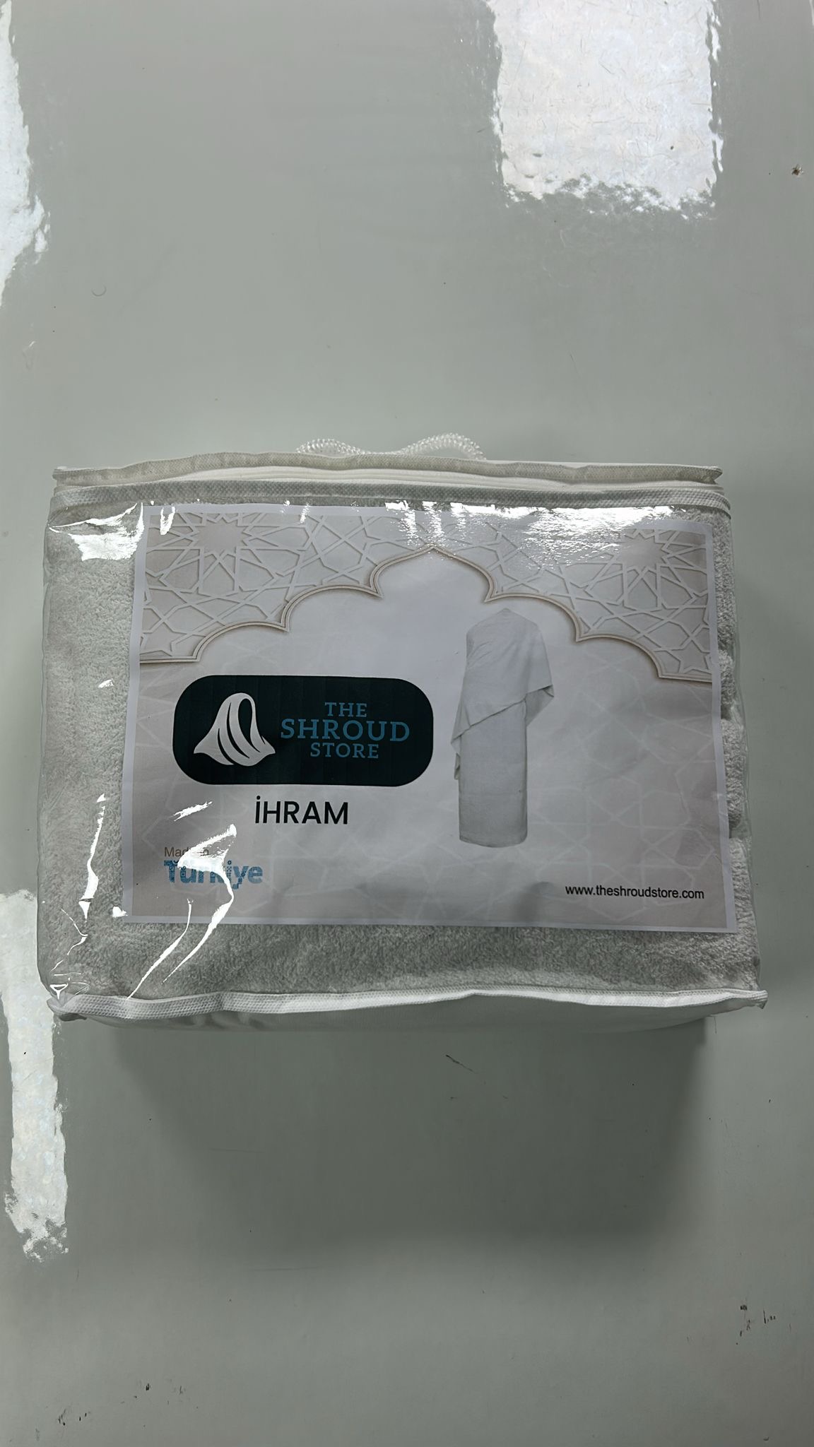 Packaged Ihram flat view